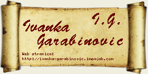 Ivanka Garabinović vizit kartica